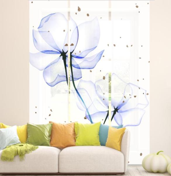 Lule tribus blue, Flächenvorhang 3er Set